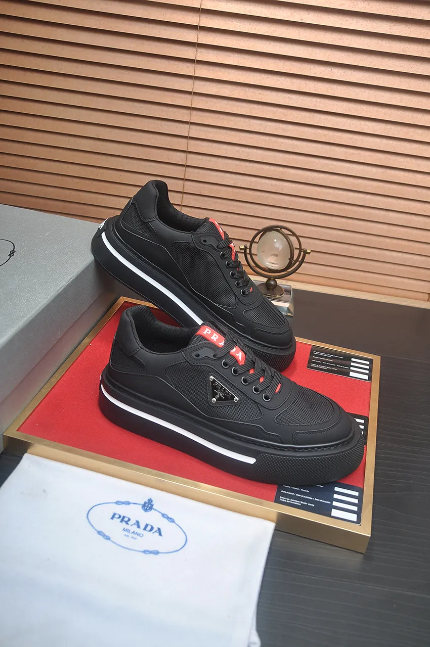 Men's shoes 💰580💶【PRADA】Top original, new season, high quality original goods, top imported calfskin with original imported glue, imported cowhide inside with original cowhide feet, original outsole! Quality guaranteed! Code 38-45 (45 customized)